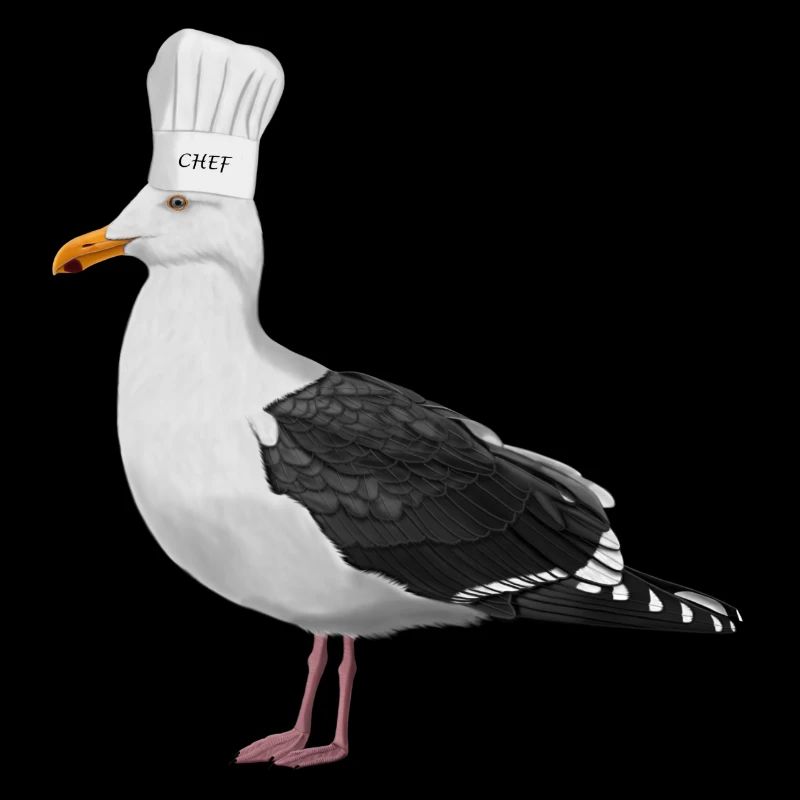 Seagull Cook Chef Kitchen Bird Watcher
