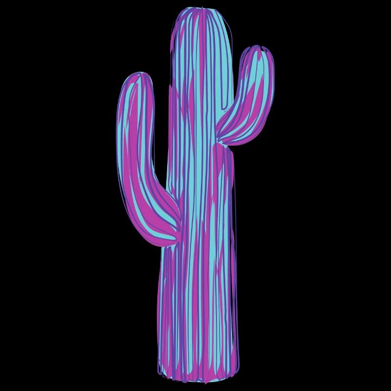 Cactus peints colorés