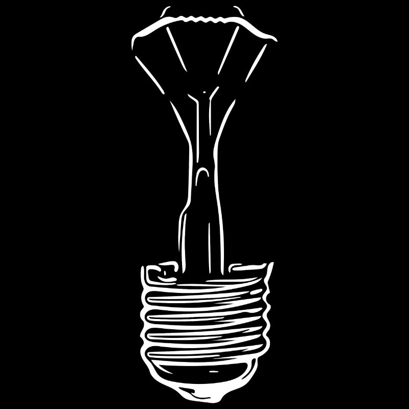 Lamp with defective glass bulb