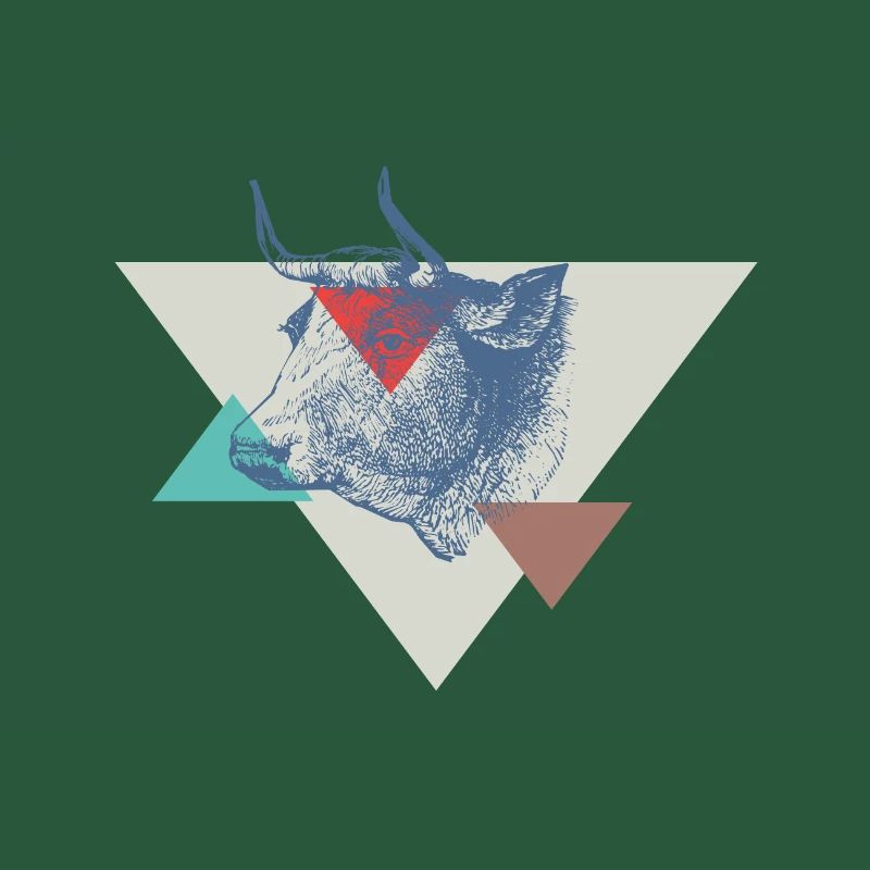 Conception de triangle de vache