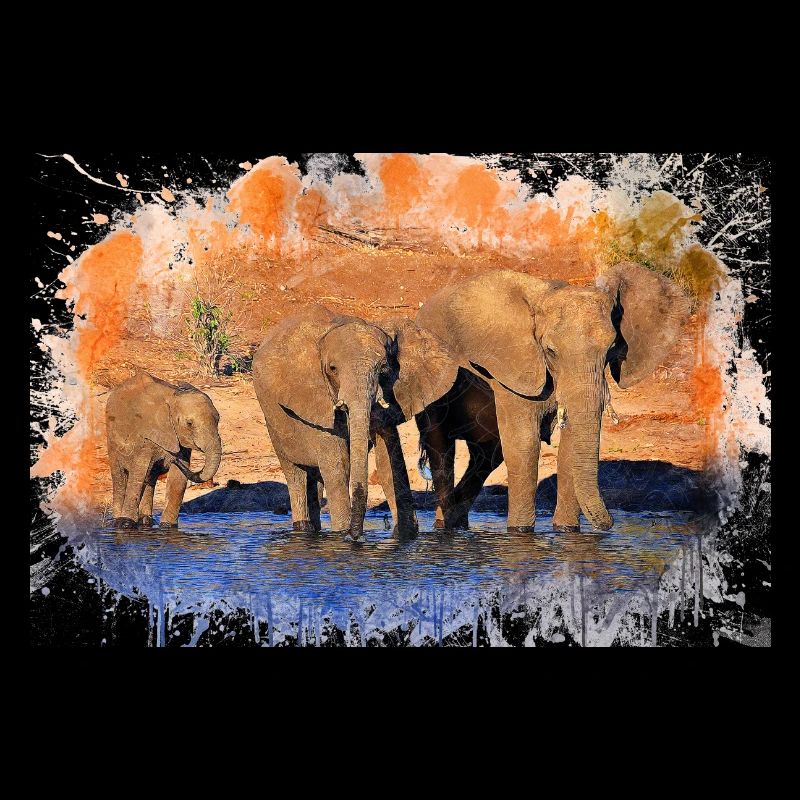 troupeau d'éléphants