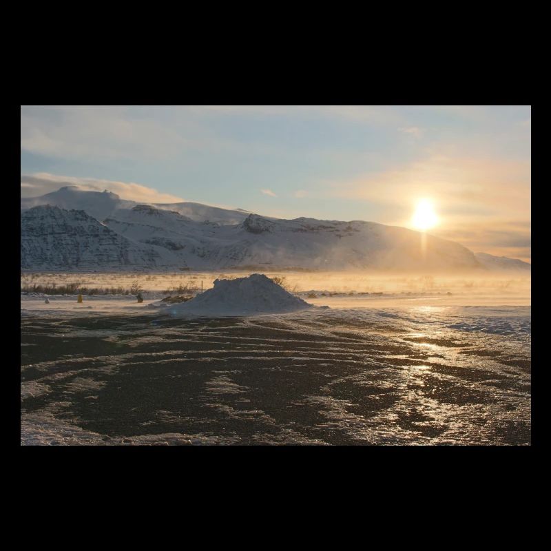 Glacier au lever du soleil