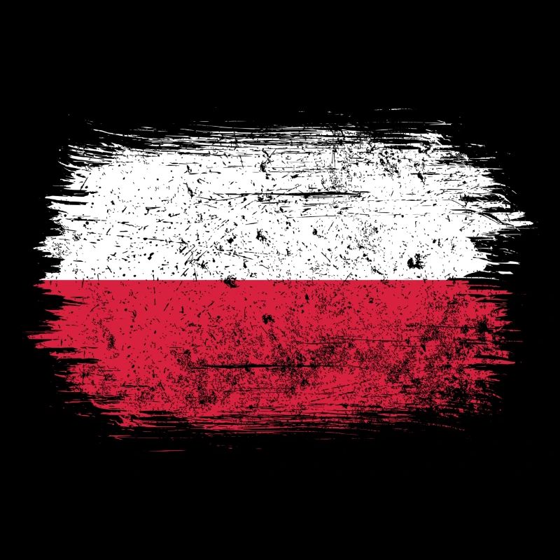 Polish Flag Brush Stroke