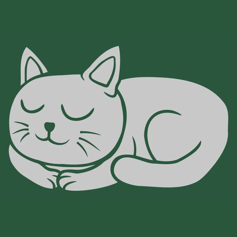 Katze schlafend liegend Comic
