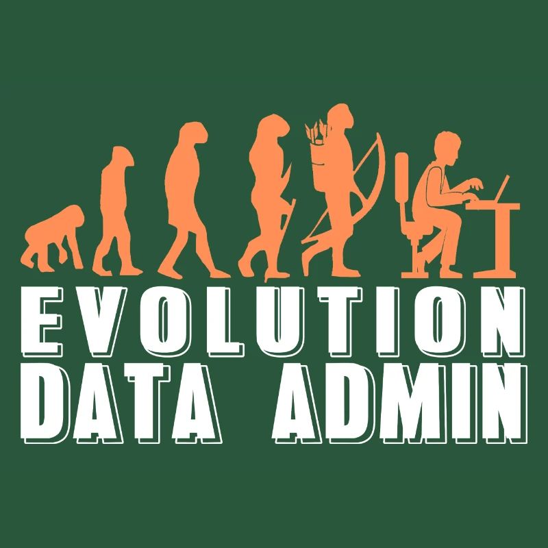 Évolution rétro drôle d’un t-shirt DATA Admin