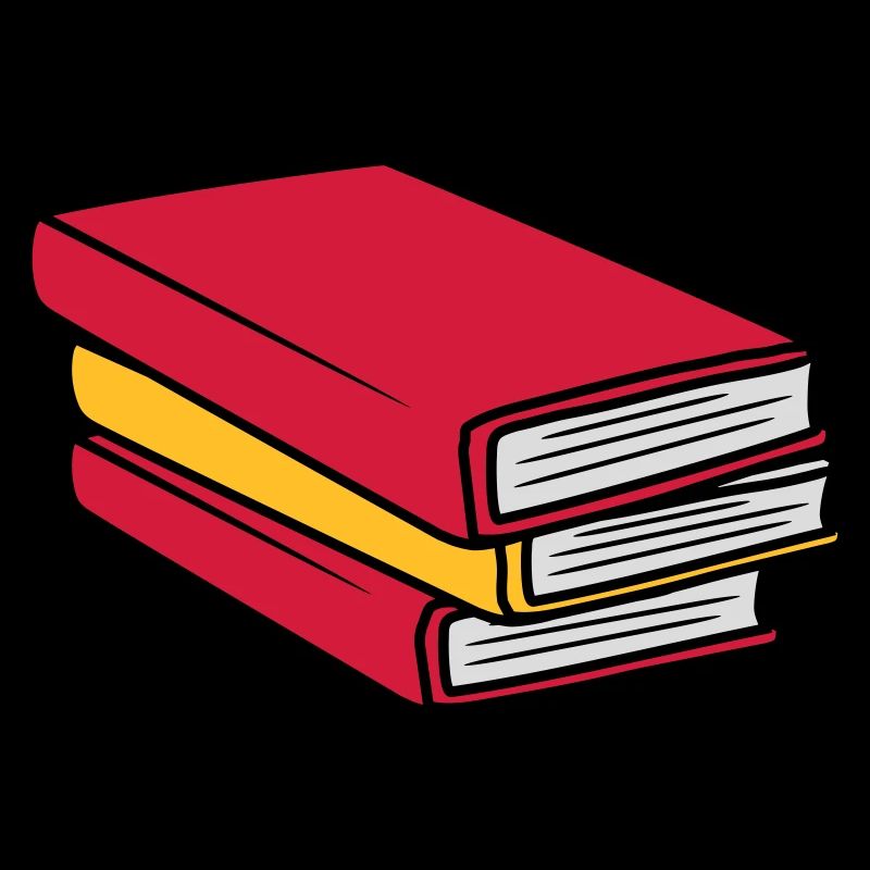 Design gestapelte Bücher Comic