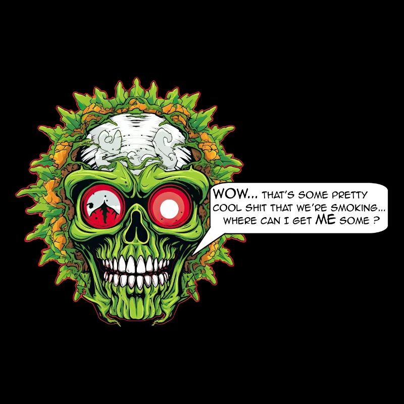Marihuana - Comic Schädel