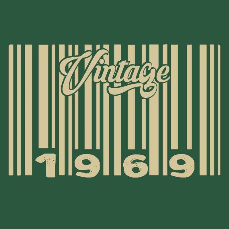 Vintage 1969 Barcode 1969: Year 2025.