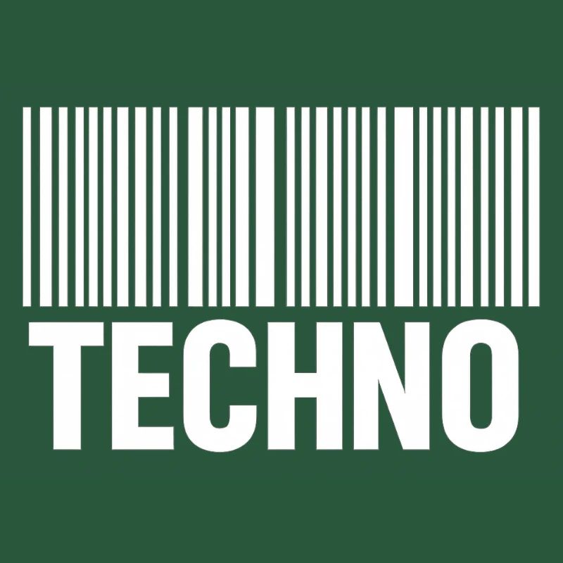 Modèle de code-barres techno
