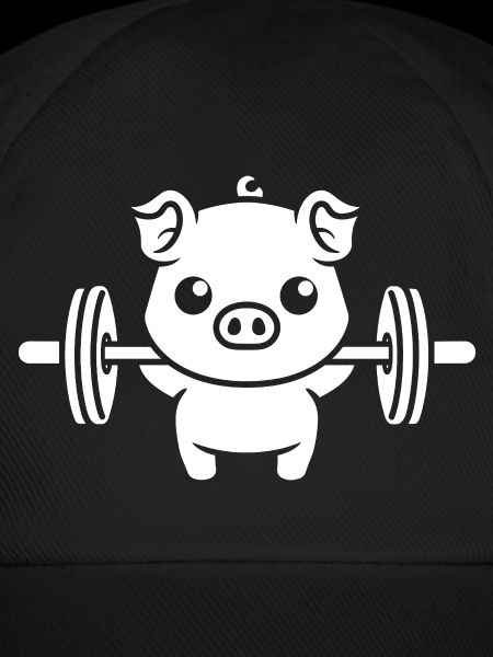 Cochon Haltérophile Cartoon