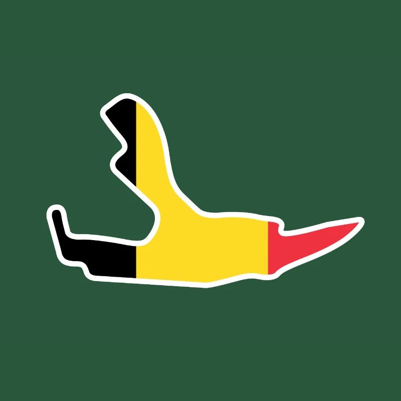 Circuit de Belgique avec drapeau