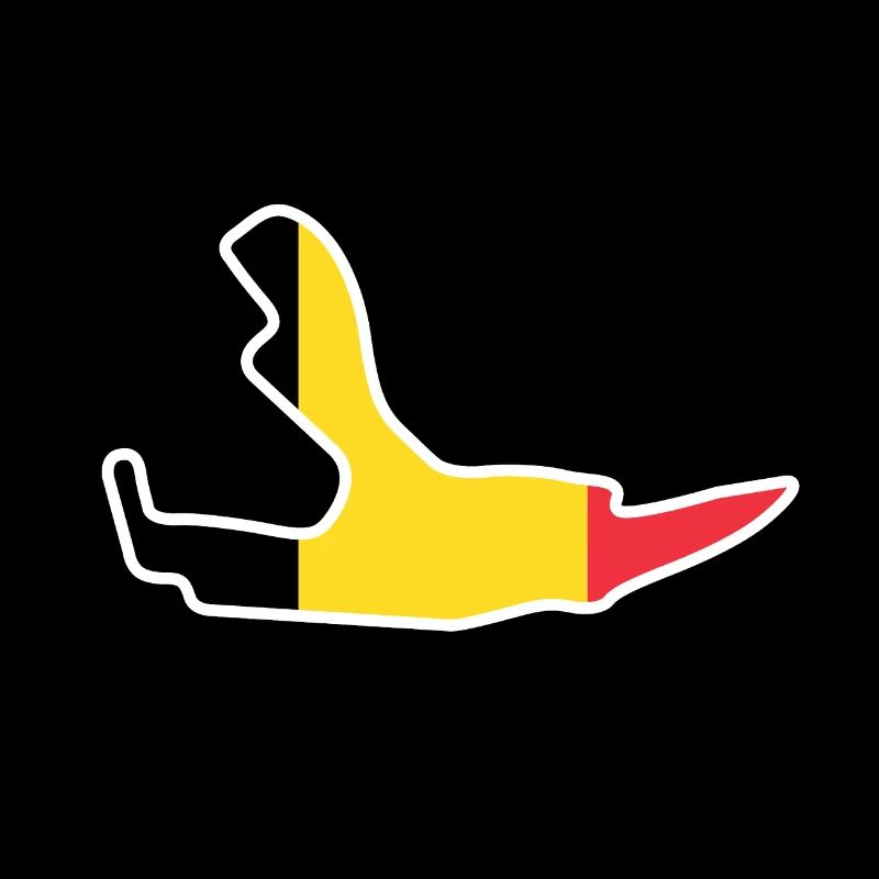 Circuit de Belgique avec drapeau