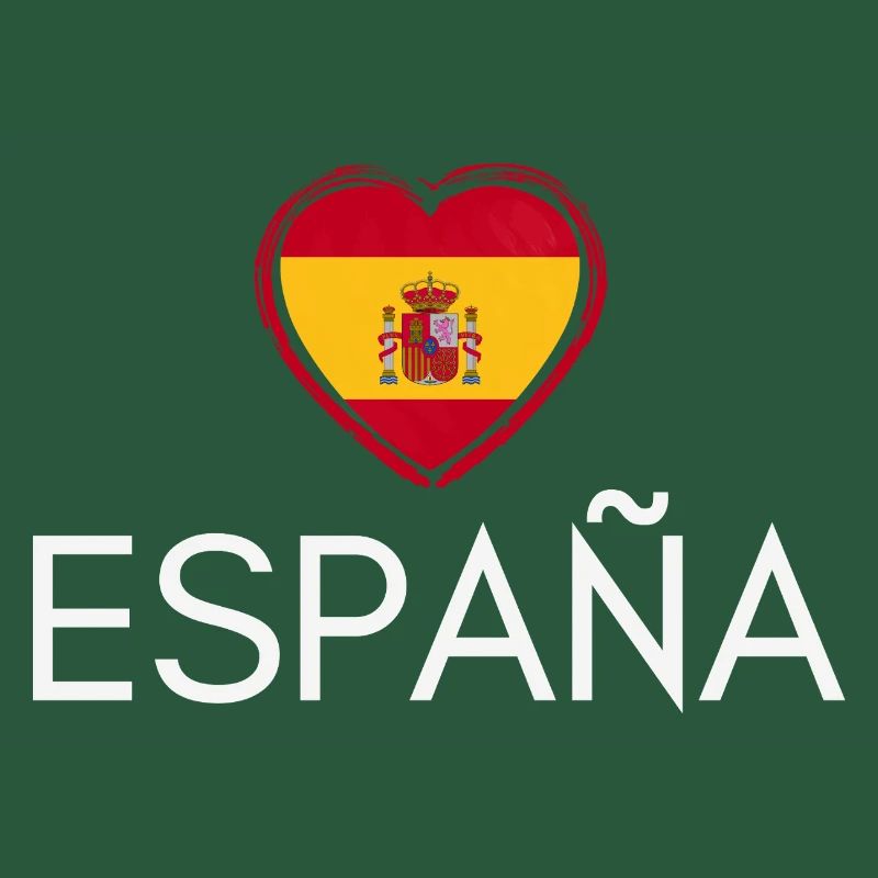Herz mit spanischer Flagge, spanischer Stolz