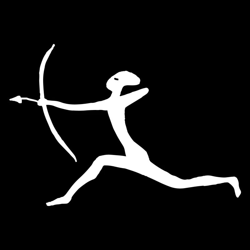 Chasseurs avec flèche et arc