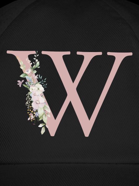 W Monogramm, Floral, personalisierbar