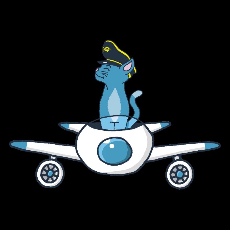 Flugzeugpilot Katze