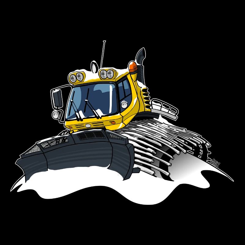 gelber Schneeschaufelschnee