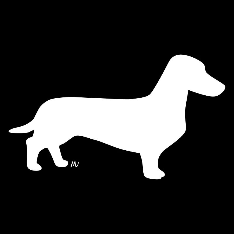 Short-haired dachshund silhouette