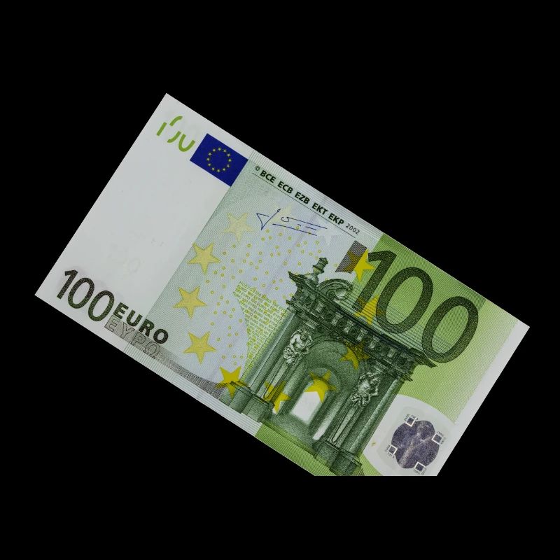 100 euro banknote on white background