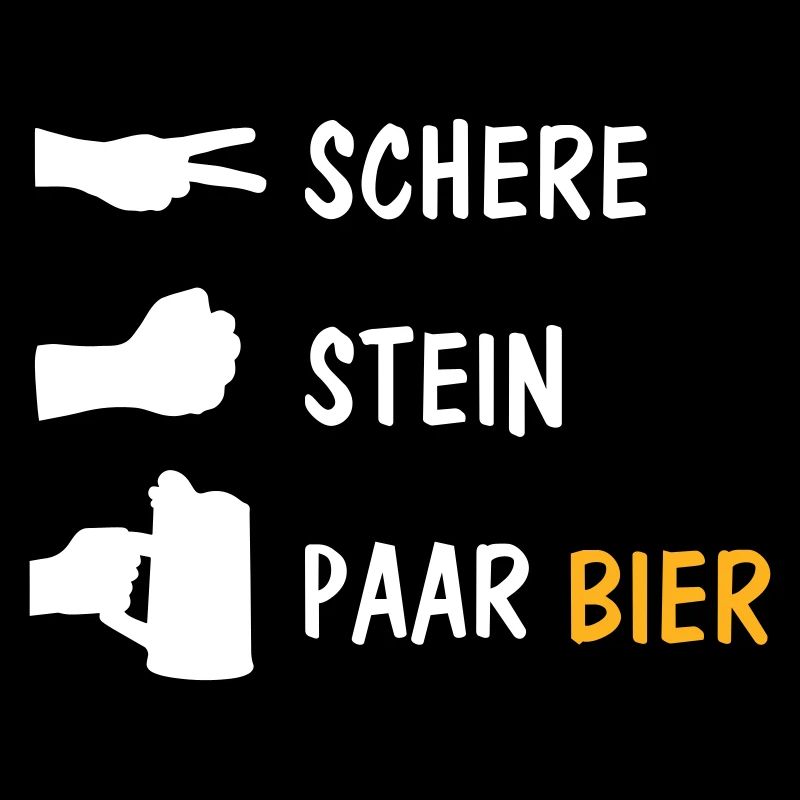 Schere Stein Bier lustig Biergarten Bierzelt