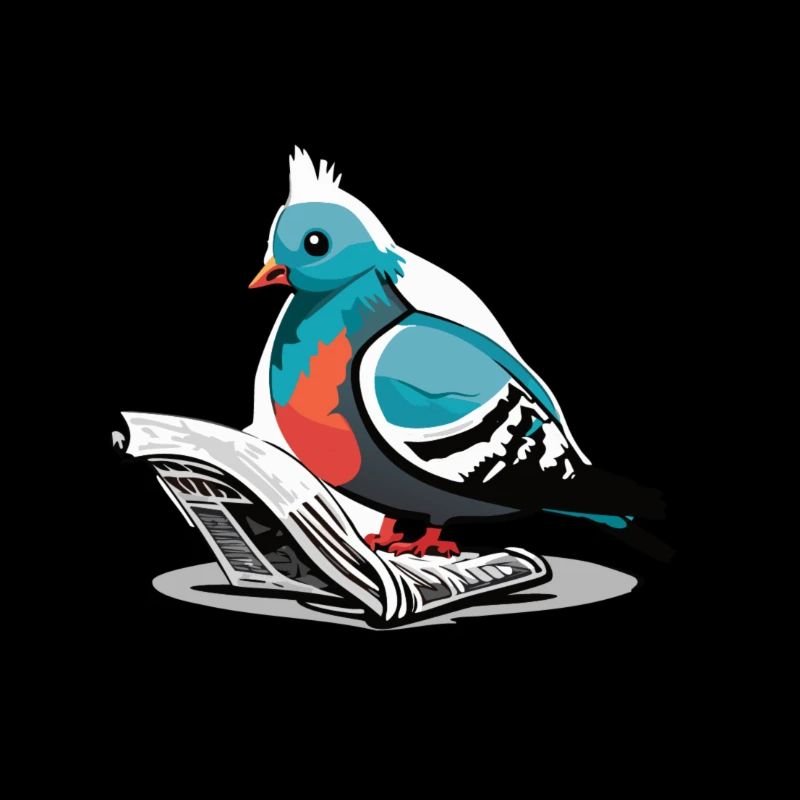 Pidgeon reading Newspaper (Magical Animals)