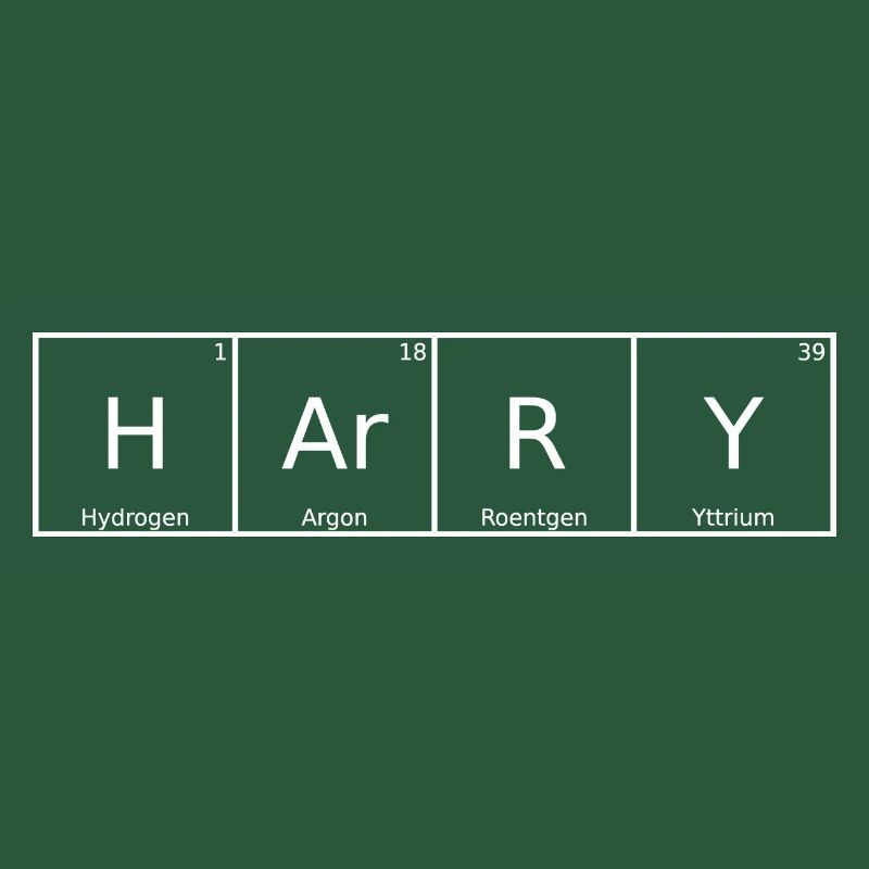 Harry Name First Name Chemistry Periodic Table Elements