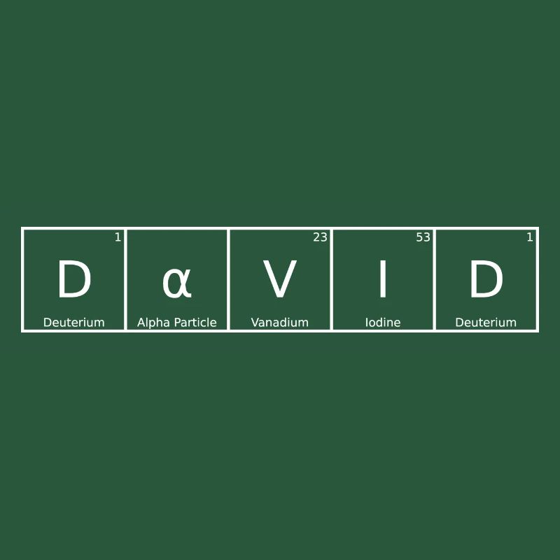 David Surname First Name Chemistry Periodic Table Elements
