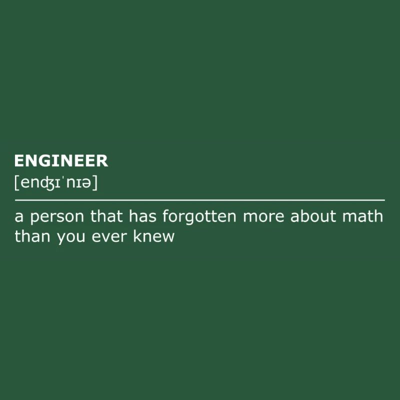 Engineer forgets math brightly