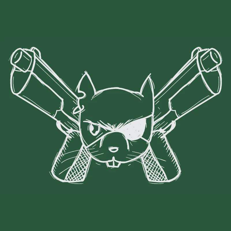 Eichhörnchen mit einer Waffe