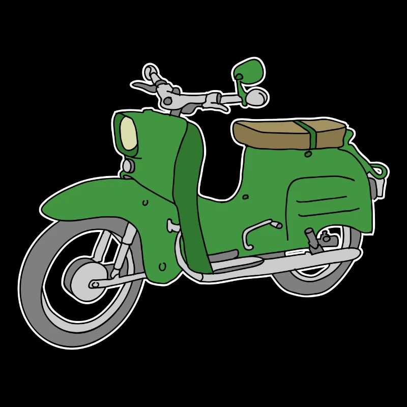 Green scooter Simson "Schwalbe"