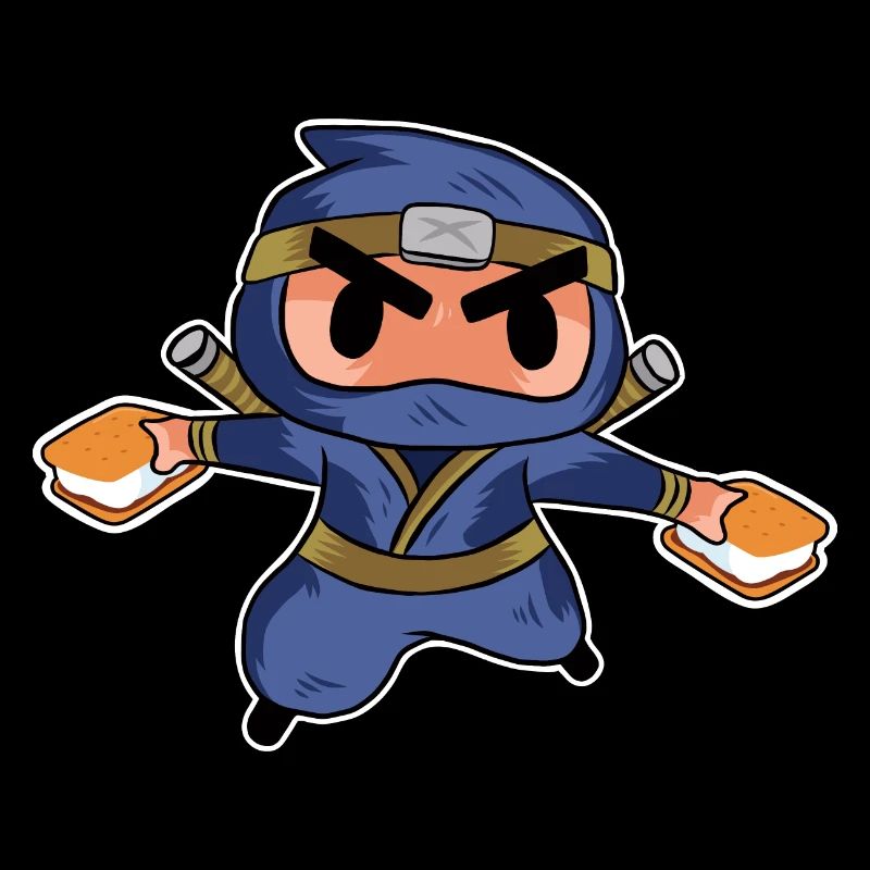Smore Ninja Kids Cute Marshmallow Camper