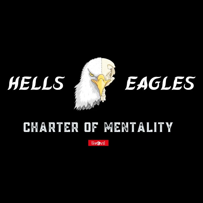 1 HELLS EAGLES CoM quer weiss complet