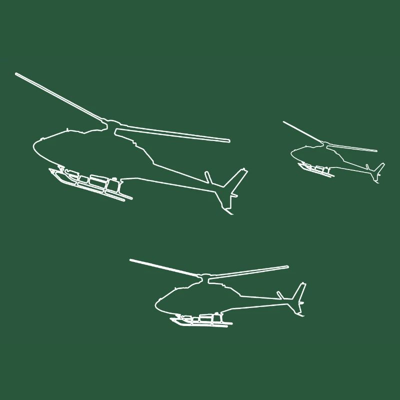 Weiße Hubschrauber