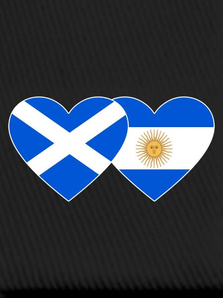 Scotland Argentina Flag Heart