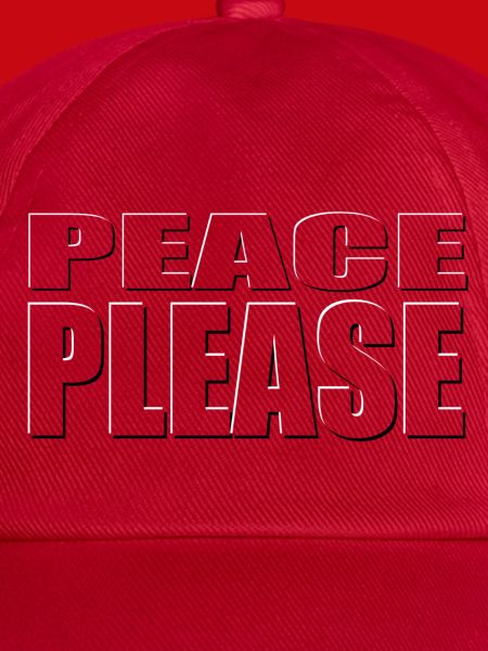 PEACE PLEASE transparente Schrift