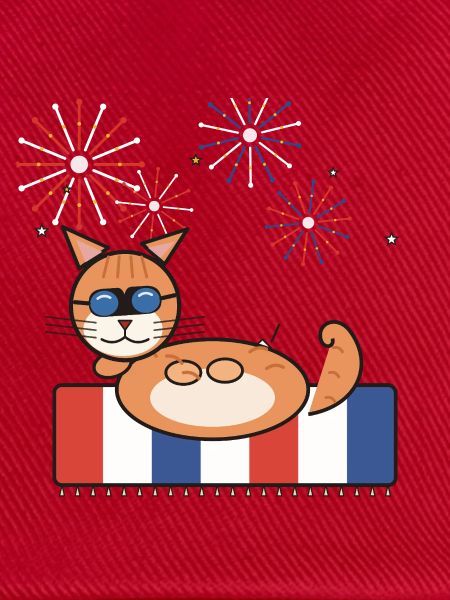 Feierkater auf französischer Flagge