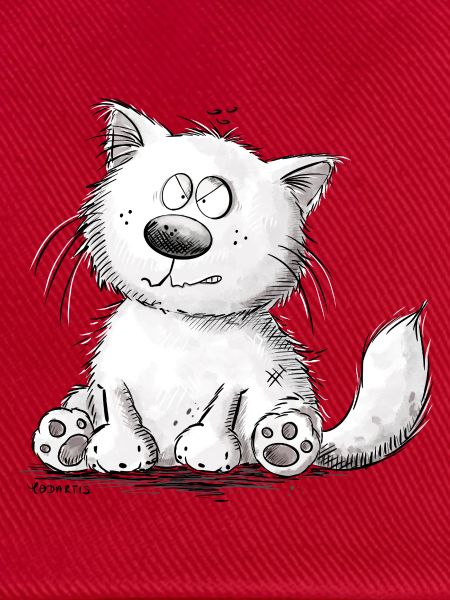 Mürrische Katze mit schlechter Laune