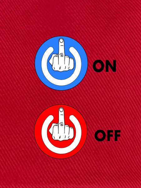 Mittelfinger EIN und AUS