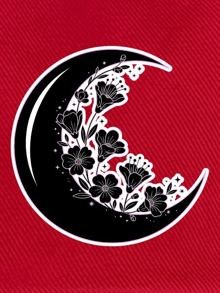 Blumen Mondphase Illustration