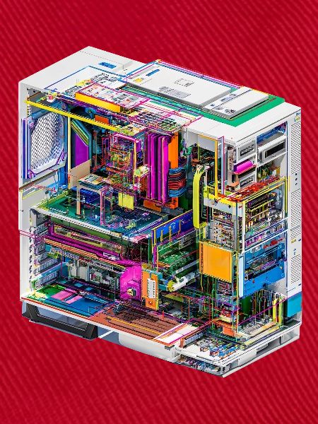 Buntes Innenleben eines Computers