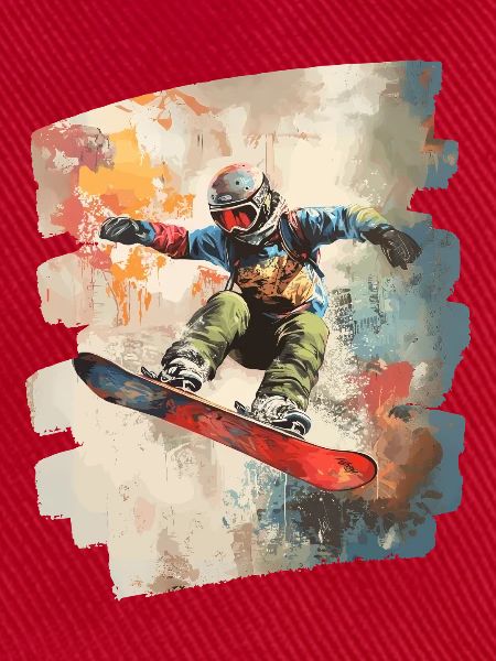 Snowboarder Pulverschnee