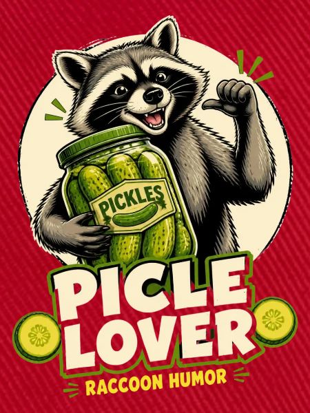 Waschbär Pickle-Lover Cartoon
