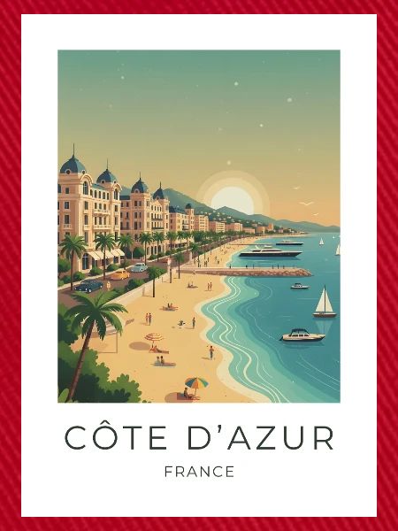 Côte d’Azur Riviera Sommerstrand