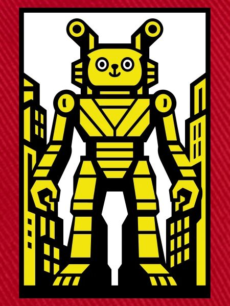 Cat Robot in Stadtlandschaft