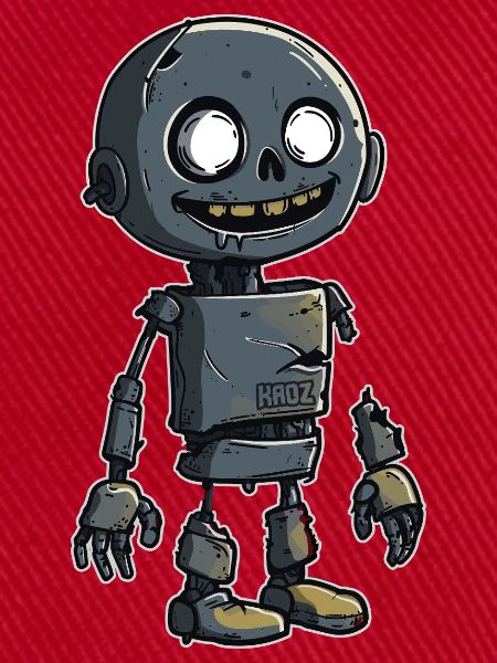Kleiner Zombie Schrott Roboter 