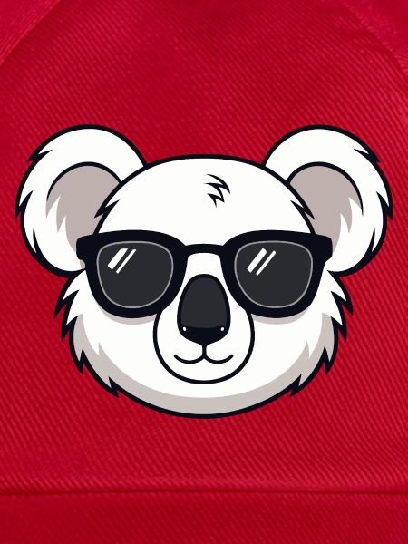 Weißer Koala Cartoon Schwarze Brille
