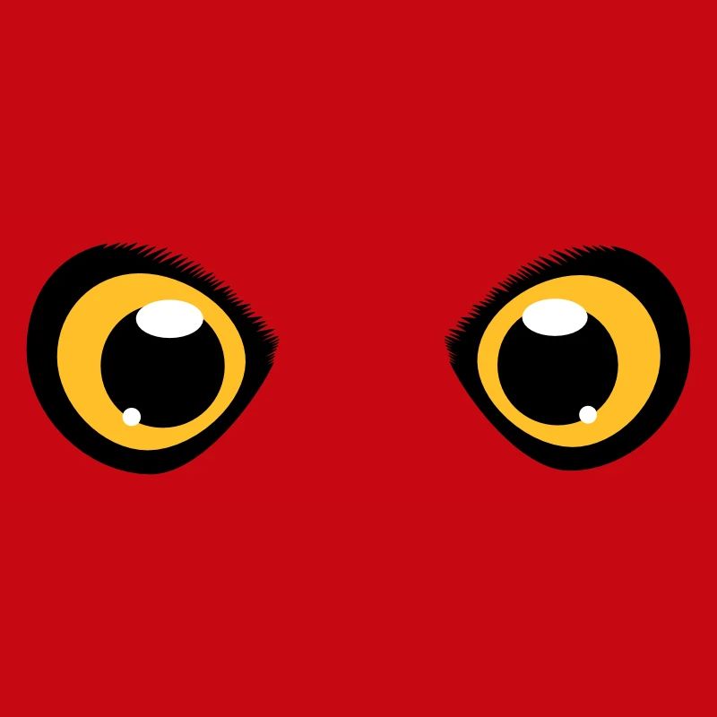 zwei leuchtende Augen einer Eule