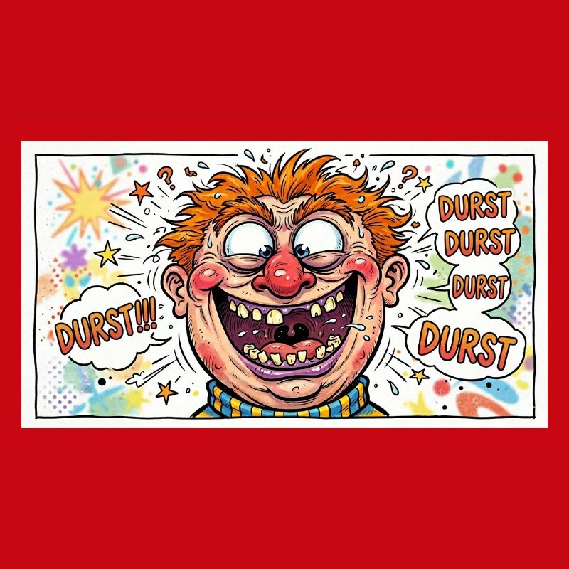 Durst-Karikatur Comicgesicht
