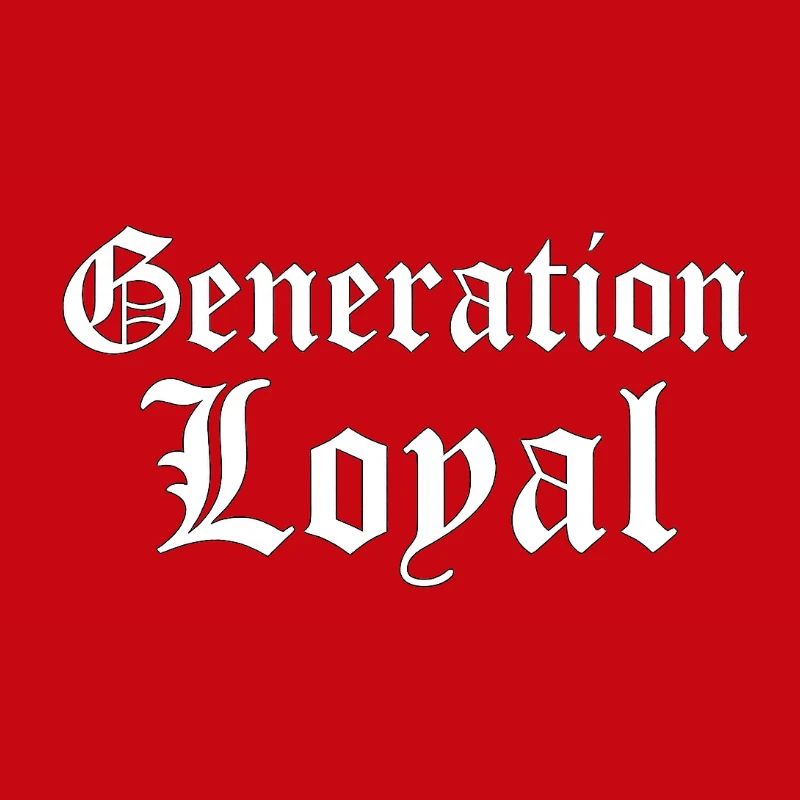 Design typographique gothique de la génération Loyal