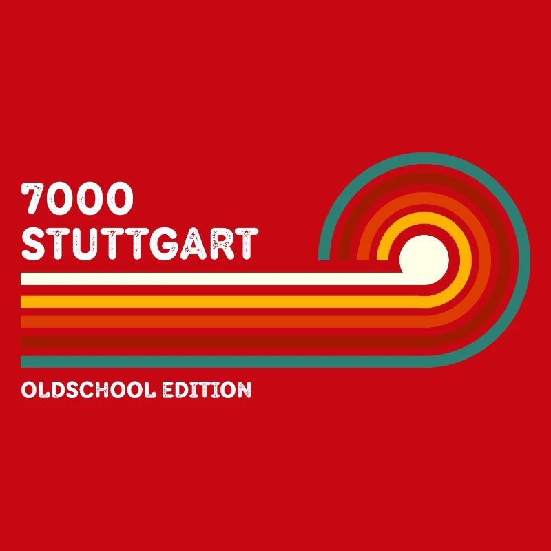 Stuttgart Retro Chemise 7000 Code postal 80s